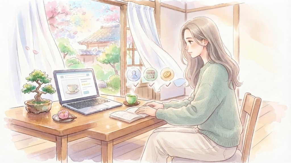 需要・競合・利益率の3基準でAmazon物販の商品リサーチを進める安心のイラスト