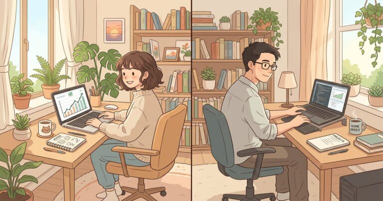 20代・30代の引きこもりの方が在宅のAmazon物販で自立を始めた実例を表すイラスト