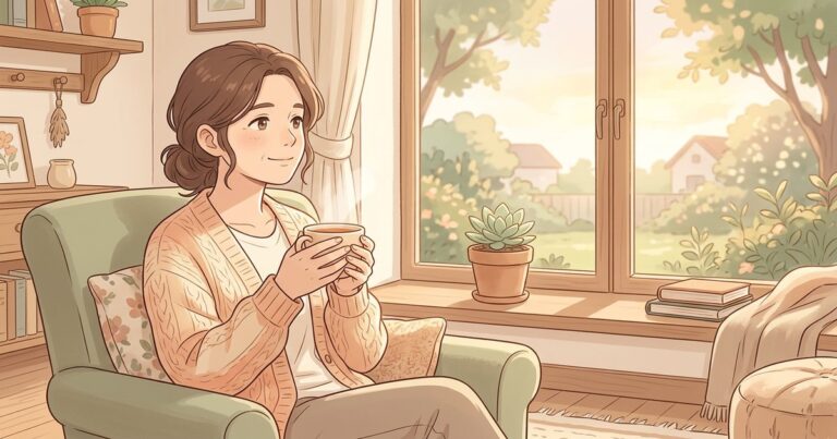 引きこもりの子どもの未来を長期的に信じ続ける親御さんの温かい姿を表すイラスト