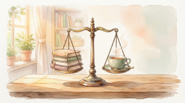Amazon物販の独学とコンサルを天秤で比較する温かいイラスト